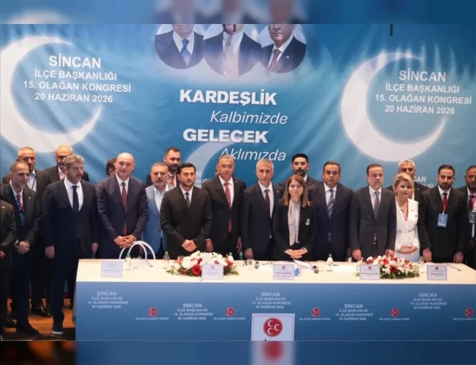 MHP Sincan İlçe Başkanlığı 15. Olağan Kongresi’nde Mesut Genç yeniden göreve seçildi