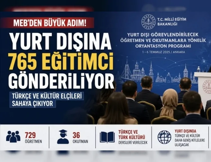 MİLLÎ EĞİTİM BAKANLIĞI YURT DIŞINA 765 EĞİTİMCİ GÖNDERİYOR, TÜRKÇE VE KÜLTÜR ELÇİLERİ SAHAYA ÇIKIYOR