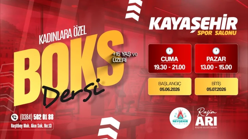 Nevşehir Belediyesi Kayaşehir Spor Salonu’nda kadınlara özel boks derslerini başlatıyor