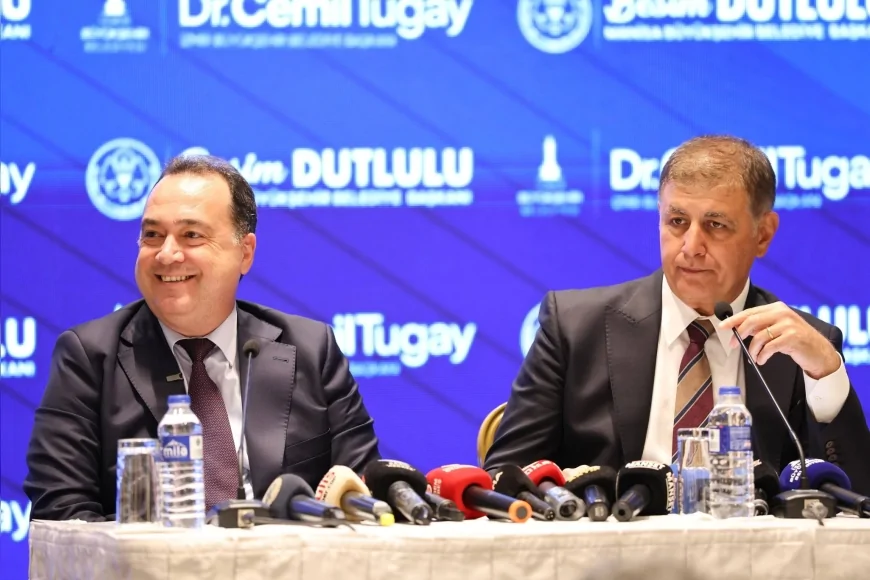 İzmir Büyükşehir Belediye Başkanı Dr. Cemil Tugay ve Manisa Büyükşehir Belediye Başkanı Besim Dutlulu: “Suyun siyaseti olmaz, sadece geleceği olur”