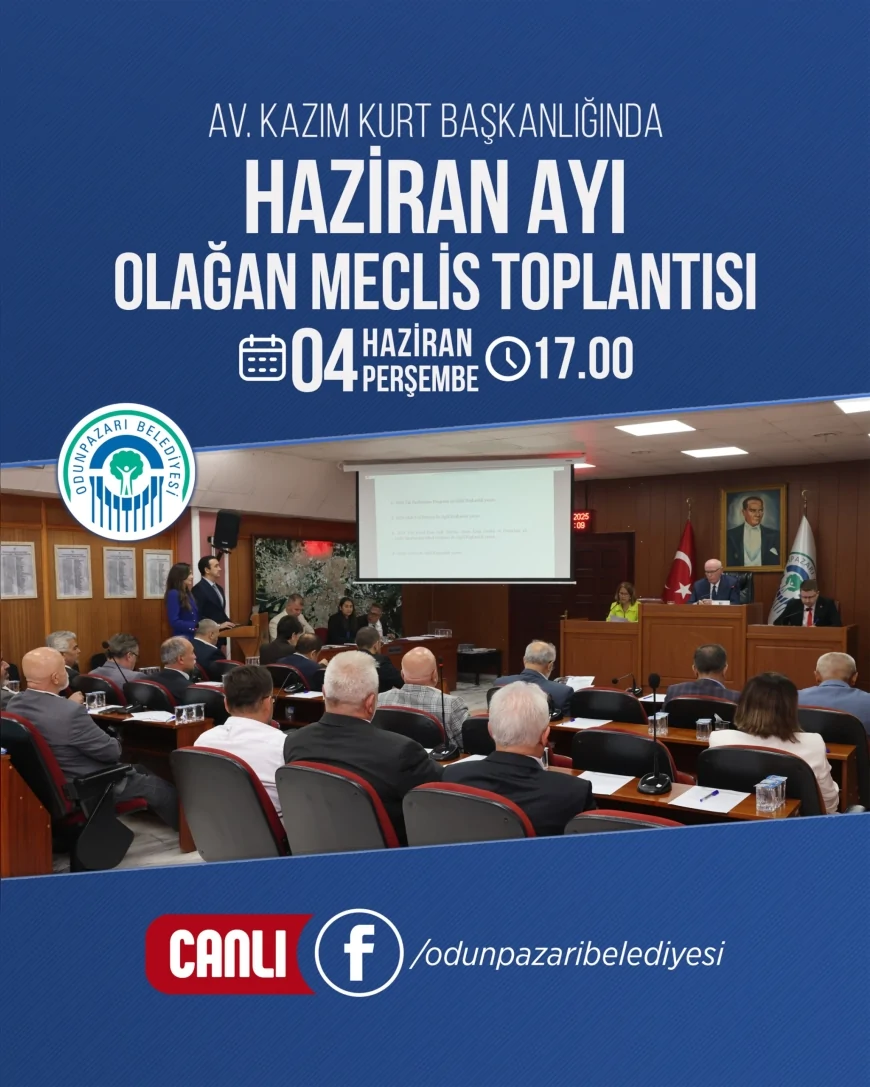Odunpazarı Belediye Meclisi Haziran Ayı İkinci Birleşimi Bugün Gerçekleştirilecek