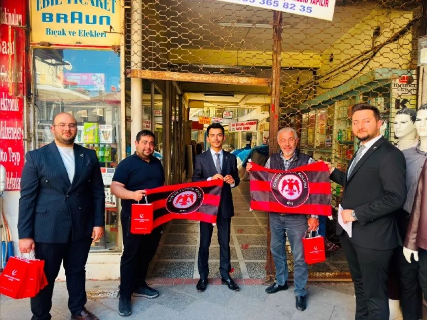Yeniden Refah Partisi Çorum İl Gençlik Kolları Esnaf Ziyaretlerinde Çorum FK’ya Destek Mesajı Verdi