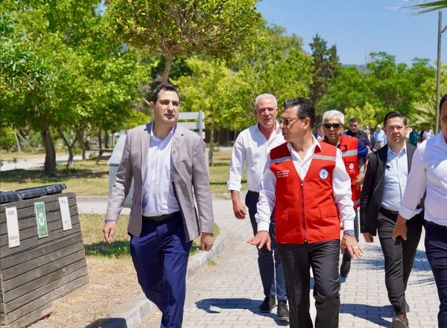 Muğla Büyükşehir Belediye Başkanı Ahmet Aras Sarıgerme Yolundaki Sıcak Asfalt Çalışmalarını Yerinde İnceledi