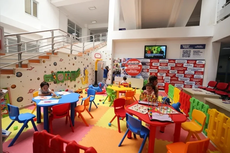 Denizli Büyükşehir Belediyesi Ana Hizmet Binasında Çocuklar İçin Oyun Alanı Oluşturuldu