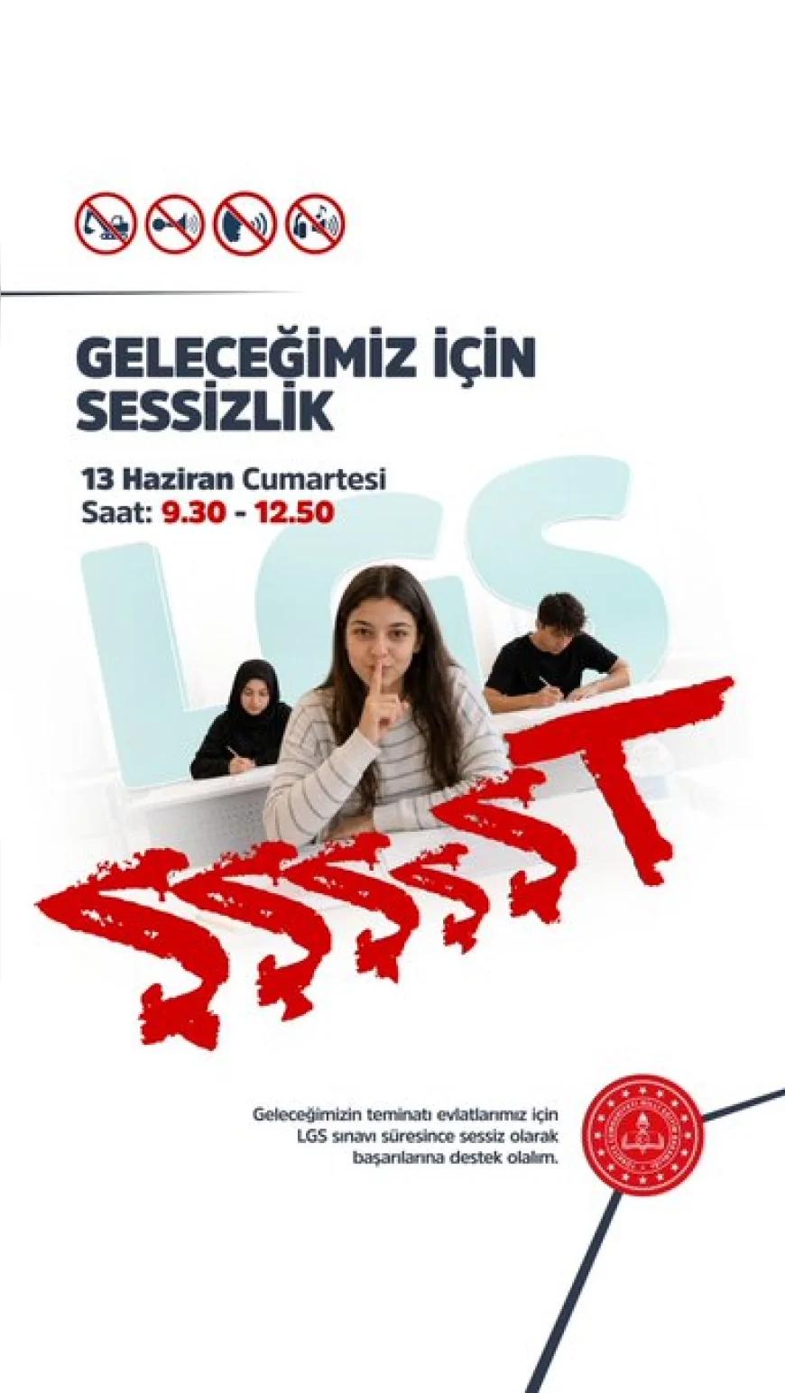 Milli Eğitim Bakanı Yusuf Tekin: “Çocuklarımızın Emeklerine Destek Olmak İçin Sınav Saatlerinde Sessiz Olmaya Özen Gösterelim”