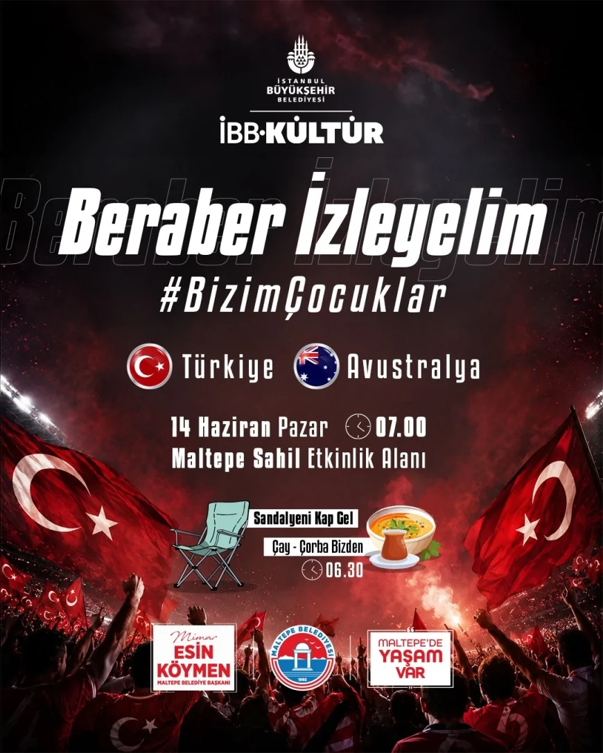 Maltepe Sahili’nde Dev Ekran Kurulacak Türkiye Avustralya Maçı Binlerce Taraftarı Bir Araya Getirecek