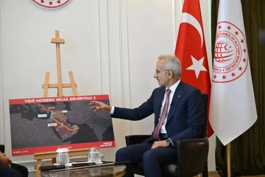 Ulaştırma ve Altyapı Bakanı Abdulkadir Uraloğlu: “Suudi Arabistan’dan Avrupa’ya uzanacak demiryolu bölgedeki dengeleri değiştirecek”