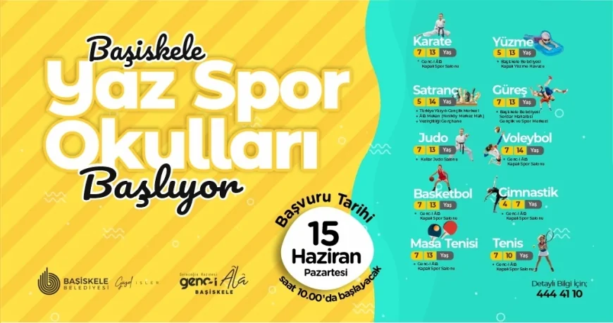 Başiskele Belediyesi Yaz Spor Okulları için kayıtlar 15 Haziran’da başlıyor