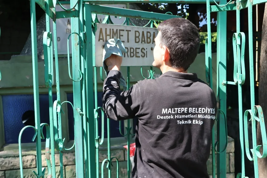 Maltepe Belediyesi Ahmet Baba Türbesi’nde Bakım ve Onarım Çalışmalarını Tamamladı