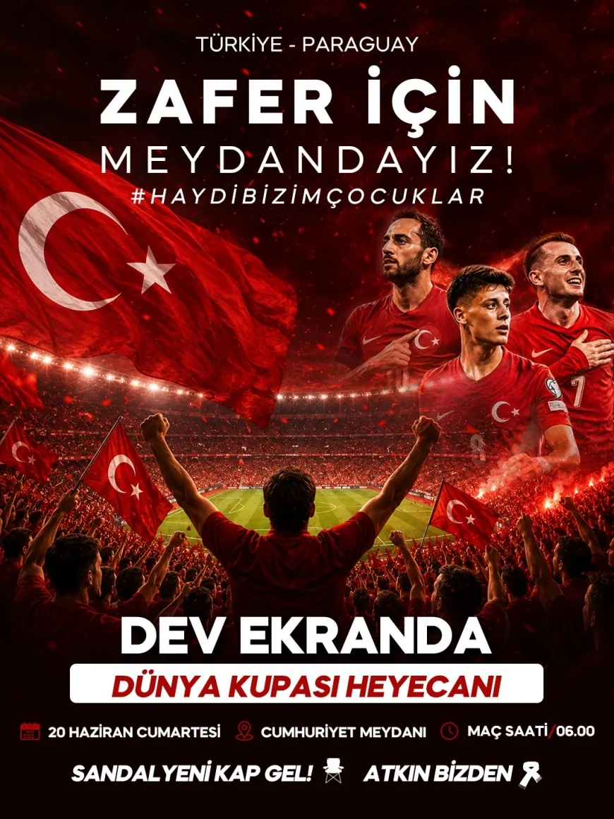 Yalova Belediyesi Türkiye-Paraguay Karşılaşmasını Dev Ekranda Vatandaşlarla Buluşturacak