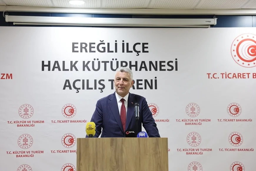 Ticaret Bakanı Prof. Dr. Ömer Bolat Konya Ereğli’de Kütüphane Açtı, Esnaf ve STK Temsilcileriyle Bir Araya Geldi