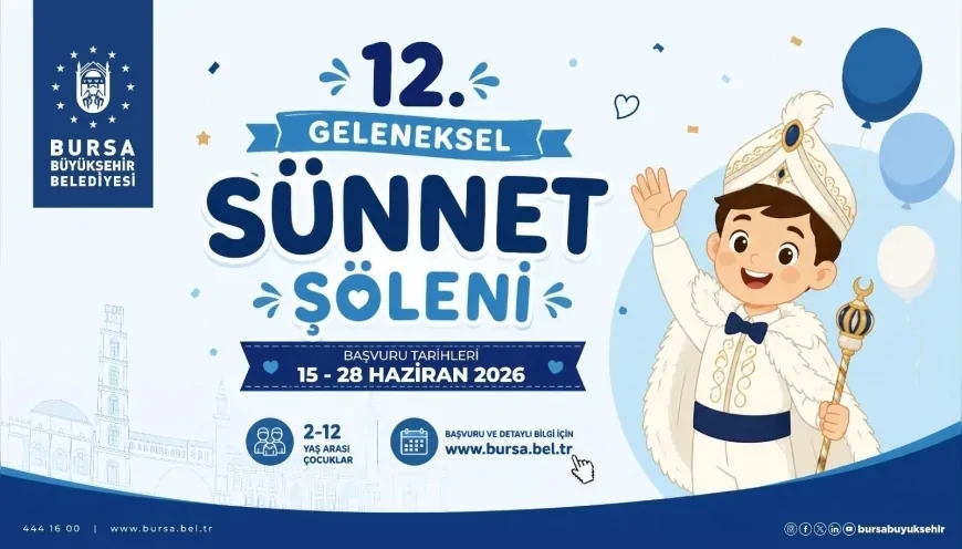 Bursa Büyükşehir Belediyesi’nin 12. Geleneksel Sünnet Şöleni İçin Kayıt Süreci Başladı