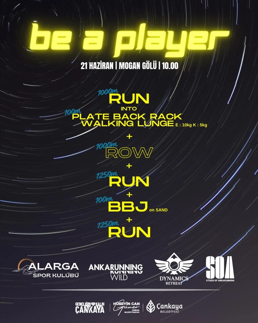 ÇANKAYA BELEDİYESİ DESTEĞİYLE DÜZENLENECEK “BE A PLAYER ANKARA” SPOR TUTKUNLARINI MOGAN GÖLÜ’NDE BULUŞTURACAK