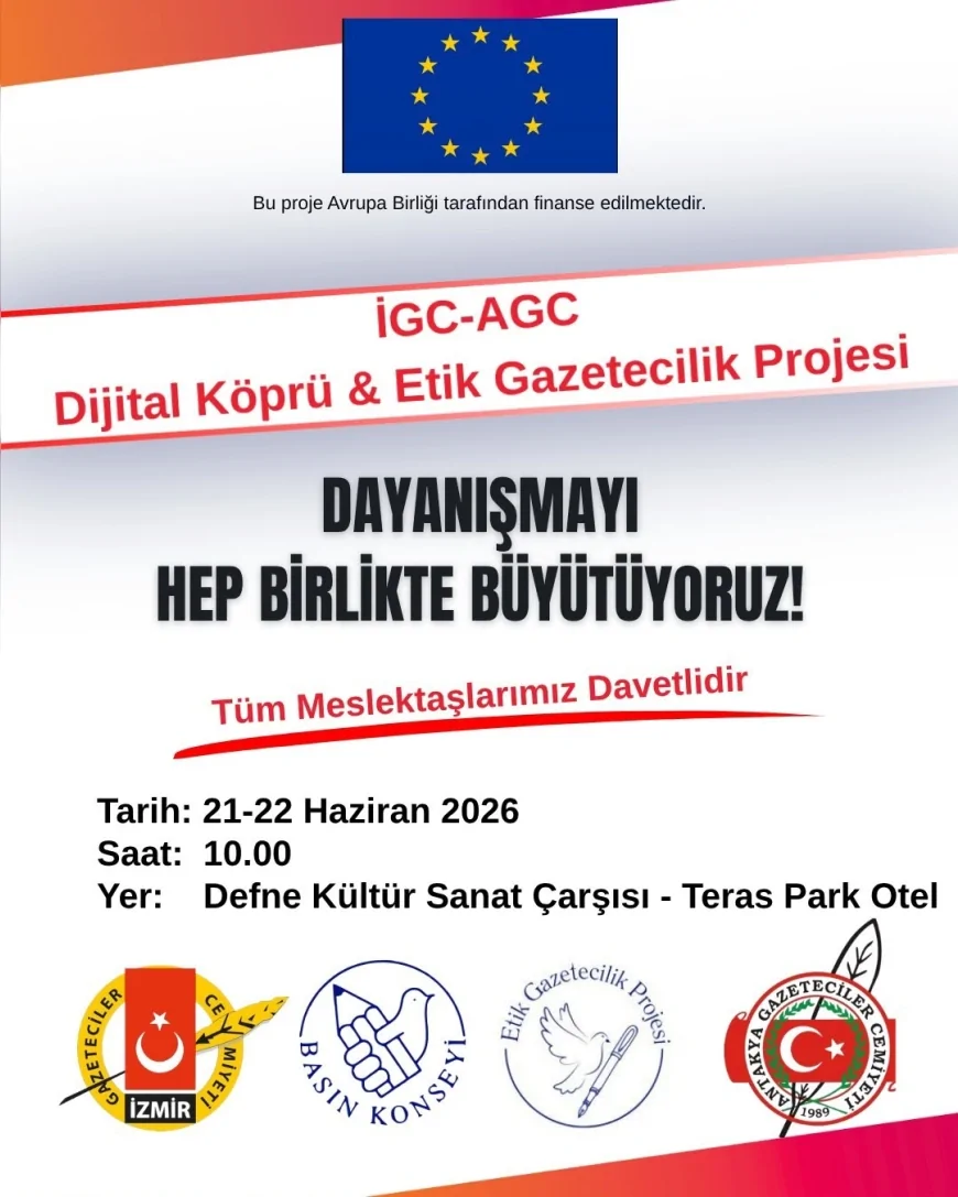 İzmir Gazeteciler Cemiyeti, Etik Gazetecilik Projesi kapsamında Hatay ile Dijital Köprü kuracak