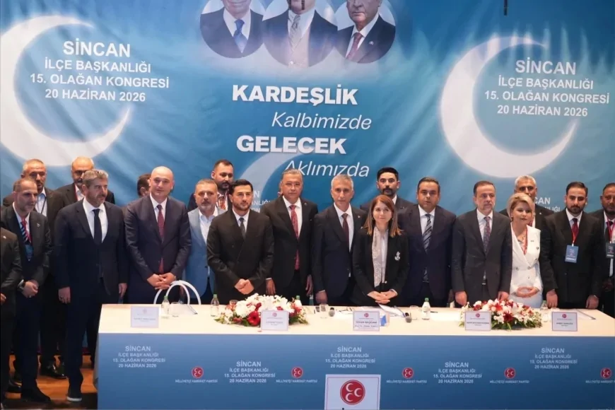 MHP Sincan İlçe Başkanlığı 15. Olağan Kongresi’nde Mesut Genç yeniden göreve seçildi