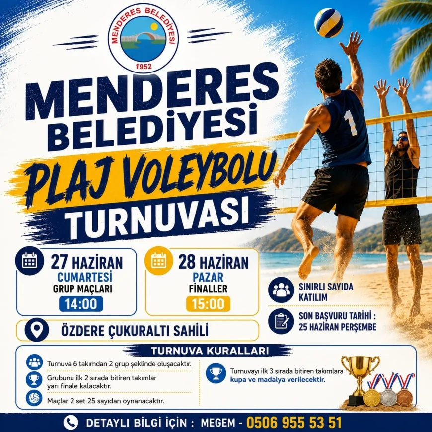 Menderes Belediye Başkanı İlkay Çiçek: “Birlikte eğlenelim, sporun ve yazın tadını çıkaralım”