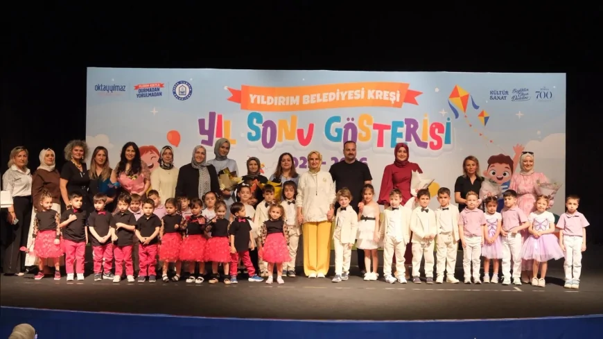 Yıldırım’da Miniklerin Mezuniyet Coşkusu: Kreşte Yıl Sonu Gösterisi Renkli Görüntülere Sahne Oldu