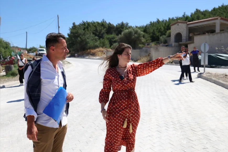 Çeşme Belediye Başkanı Lâl Denizli, Fahrettinpaşa ile Mamurbaba’yı Bağlayan Yeni Ulaşım Aksında İncelemelerde Bulundu