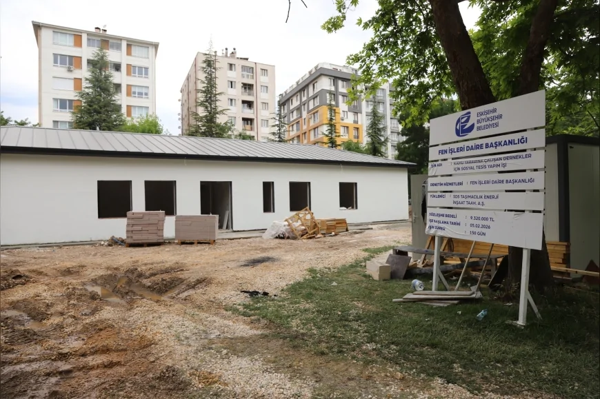 Eskişehir Büyükşehir Belediyesinin Şehit Yakınları ve Gazilere Yönelik Sosyal Tesis Projesinde İnşaat Yüzde 90 Seviyesine Ulaştı