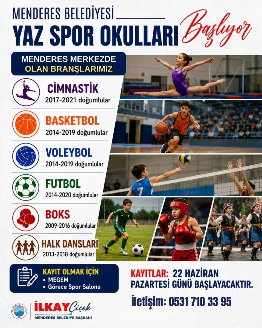 Menderes Belediye Başkanı İlkay Çiçek: “Daha sağlıklı nesiller için çocuklarımızı spora teşvik edelim”