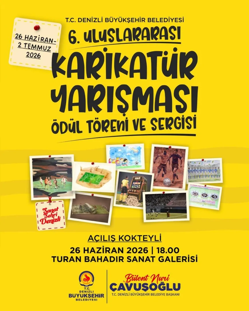 Denizli Büyükşehir Belediyesi'nin 6. Uluslararası Karikatür Yarışması'nda ödüller sahiplerini buluyor