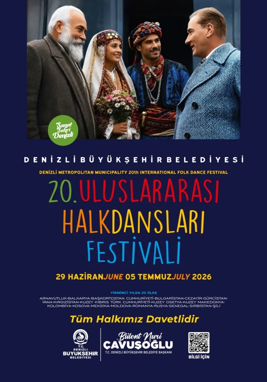 Denizli Büyükşehir Belediyesi 20. Uluslararası Halk Dansları Festivali dünya kültürlerini Denizli’de buluşturacak