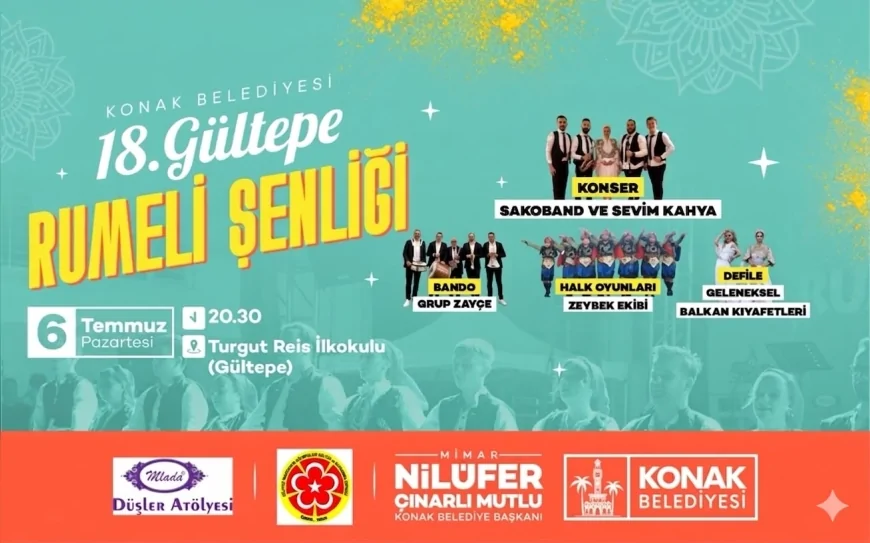 Konak Belediyesi’nin 18’inci Gültepe Rumeli Şenliği Balkan Kültürünü İzmir’de Yaşatacak