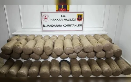 İÇİŞLERİ BAKANLIĞI HAKKARİ'DE DÜZENLENEN OPERASYONDA 503 KİLOGRAM ESRAR ELE GEÇİRİLDİĞİNİ AÇIKLADI