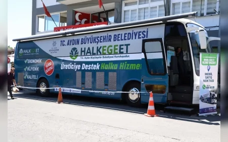 Aydın Büyükşehir Belediye Başkanı Özlem Çerçioğlu’nun Halk Ege Et projesi Bozdoğan’da yoğun ilgi gördü