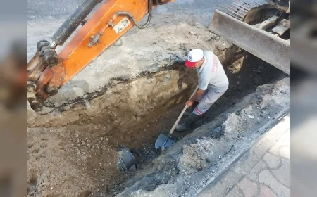 GİRESUN BELEDİYESİ NİZAMİYE MAHALLESİNDE 400 METRELİK YAĞMUR SUYU VE KANALİZASYON HATTI ÇALIŞMASI BAŞLATTI