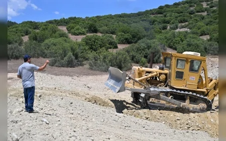 Manisa Büyükşehir Belediyesi Çavullar Mahallesi’nde Yağmur Suyu Hasadıyla Çalışacak Gölet Projesinde Yüzde 80 Seviyesine Ulaştı