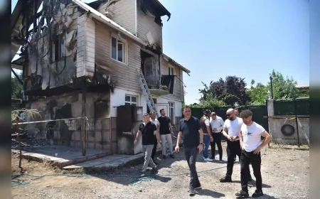 Başkan Özlü’den Yangında Evi Hasar Gören Vatandaşa Geçmiş Olsun Ziyareti