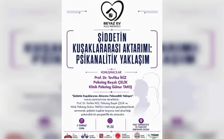 Beyaz Ev Aile Merkezi, “Şiddetin Kuşaklararası Aktarımı” Konulu Psikanalitik Yaklaşım Seminerine Ev Sahipliği Yapacak
