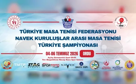 Kurum ve Kuruluşlararası Masa Tenisi Türkiye Şampiyonası Ordu’da 77 Takım ve Yaklaşık 300 Sporcunun Katılımıyla Başlıyor