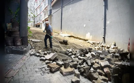 Giresun Belediyesi Yeşiltepe Caddesi Üstyapı Yenileme Çalışmalarında İkinci Etaba Geçti