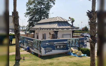 İzmir Büyükşehir Belediyesi ESHOT’un Konak’taki Simgesel İzmir Durağı projesinde çalışmalar tamamlanma aşamasına geldi!