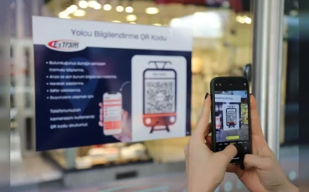 Eskişehir Büyükşehir Belediyesi tramvay duraklarında QR kod uygulamasını hizmete sundu!