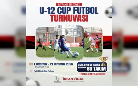Bayraklı Belediye Başkanı İrfan Önal: “U-12 Cup Futbol Turnuvası çocuklarımızın fiziksel, sosyal ve duygusal gelişimine katkı sağlıyor”