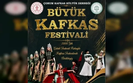 Çorum Kafkas Kültür Derneği Büyük Kafkas Festivali ile Kültürel Mirası İki Gün Boyunca Yaşatacak