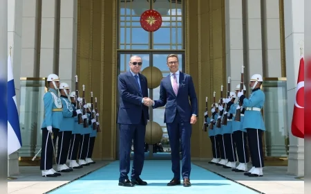 Cumhurbaşkanı Recep Tayyip Erdoğan Finlandiya Cumhurbaşkanı Alexander Stubb ile NATO Zirvesi Kapsamında Görüştü