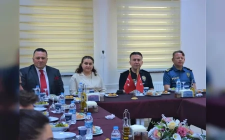 Çorum İl Emniyet Müdürü Arif Pehlivan 2026 Yılı Rütbe Terfi Töreninde Personele Yeni Rütbelerini Taktı