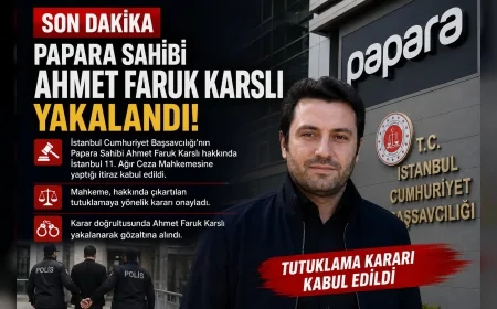 Papara Sahibi Ahmet Faruk Karslı Hakkında Tutuklama Kararı Kabul Edildi, Yakalanarak Cezaevine Gönderilme Süreci Başladı