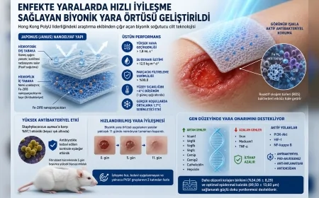 Hong Kong Polytechnic Üniversitesi araştırmacıları enfekte yaraların iyileşmesini hızlandıran biyonik yara örtüsü geliştirdi