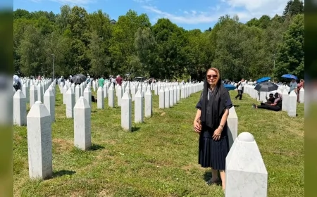 Konak Belediye Başkanı Nilüfer Çınarlı Mutlu: “Unutmadık, unutturmayacağız” diyerek Srebrenitsa Soykırımı kurbanlarını Bosna Hersek’te andı
