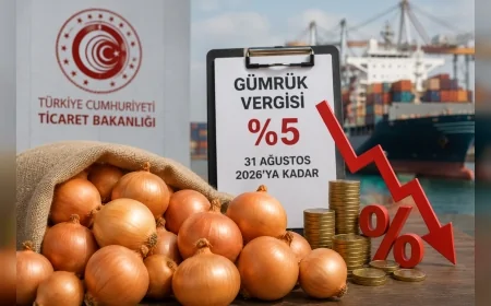 Ticaret Bakanlığı kuru soğanda gümrük vergisini arz güvenliği ve fiyat istikrarı için 31 Ağustos'a kadar yüzde 5 olarak yeniden düzenledi