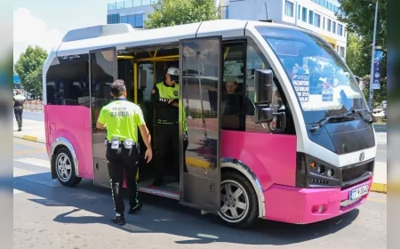 Yalova’da “M” plakalı minibüslere kapsamlı denetim