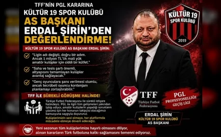 Kültür 19 Spor Kulübü As Başkanı Erdal Şirin: “PGL’ye geçişi olumlu karşılıyoruz ancak mali yük amatör kulüpler için ciddi bir sorumluluk oluşturuyor”