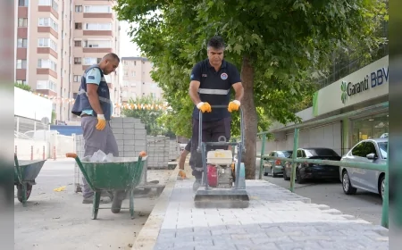 Maltepe Belediyesi Altayçeşme Mahallesi’nde Kaldırım Düzenleme Çalışmalarını Sürdürüyor