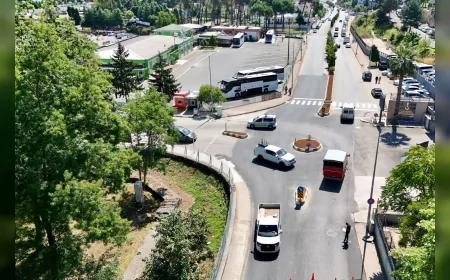 Giresun Belediyesi Teyyaredüzü’nde Yeni Dönel Kavşaklarla Trafik Akışını Daha Güvenli Hale Getirdi