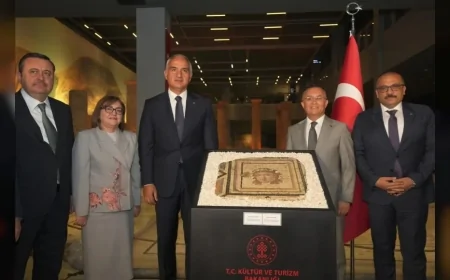 Kültür ve Turizm Bakanı Mehmet Nuri Ersoy: “Eksik parçalar yerine döndükçe yalnızca bir mozaiği tamamlamıyor, tarih sayfalarındaki boşlukları dolduruyoruz”
